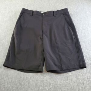 FootJoy Shorts Mens 34 Black Chino Slash Pocket Regular Fit Flat Front Logo